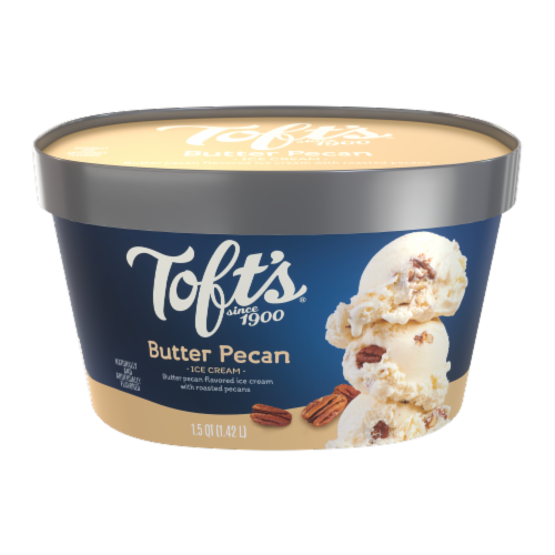 Toft's® Butter Pecan Ice Cream Tub Perspective: front