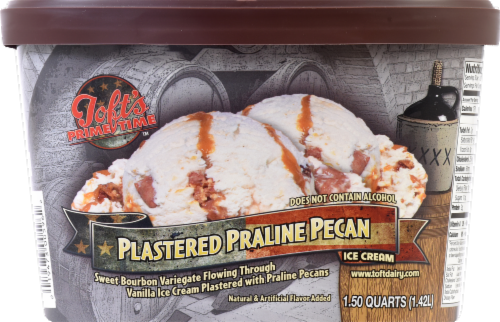 Toft's Plastered Praline Pecan Ice Cream Tub Perspective: front