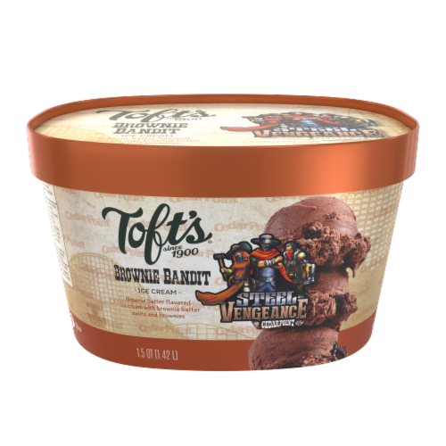 Toft's® Brownie Bandit Ice Cream Tub Perspective: front
