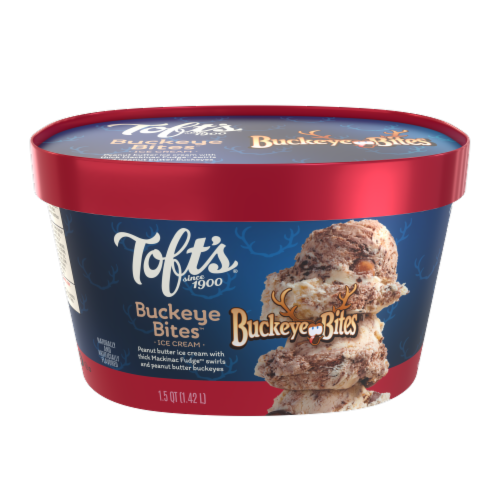 Toft's® Buckeye Bites Ice Cream Tub Perspective: front