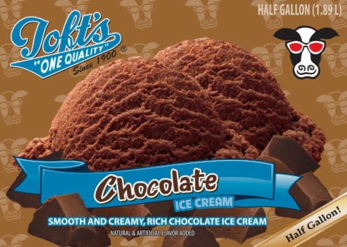 Toft's One Quality Chocolate Ice Cream Tub Perspective: front