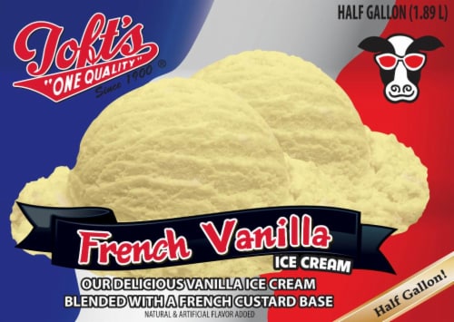 Toft's One Quality French Vanilla Ice Cream Tub Perspective: front