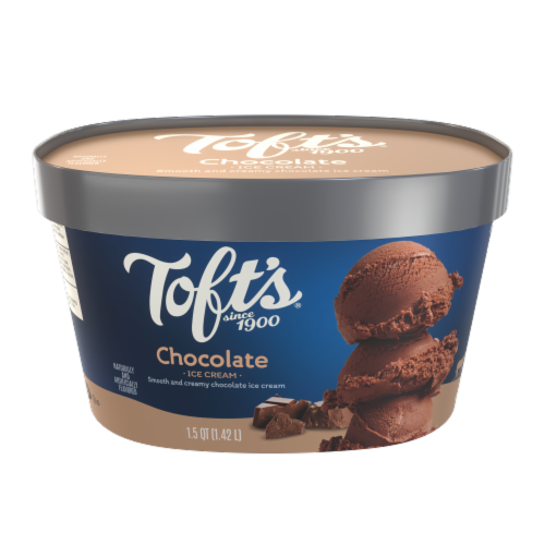 Toft's® Chocolate Ice Cream Tub Perspective: front