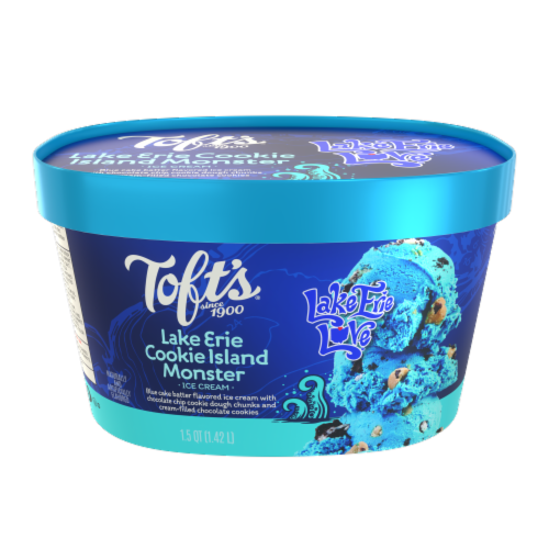 Toft's® Lake Erie Cookie Island Monster Ice Cream Perspective: front