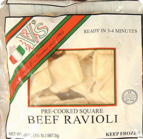 V's Beef Ravioli Perspective: front