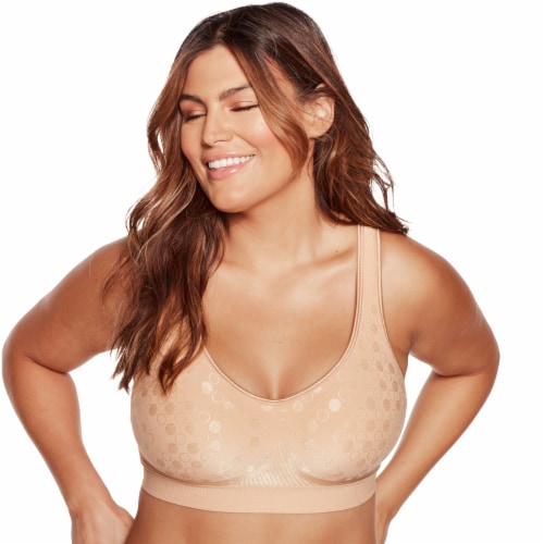 Bali Dot Pattern ComfortFlex Fit Wirefree Bra Perspective: front