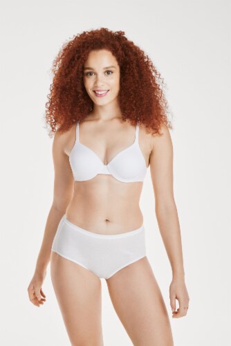 Hanes® Ultimate Women's T-Shirt Soft Underwire Bra - White Perspective: front
