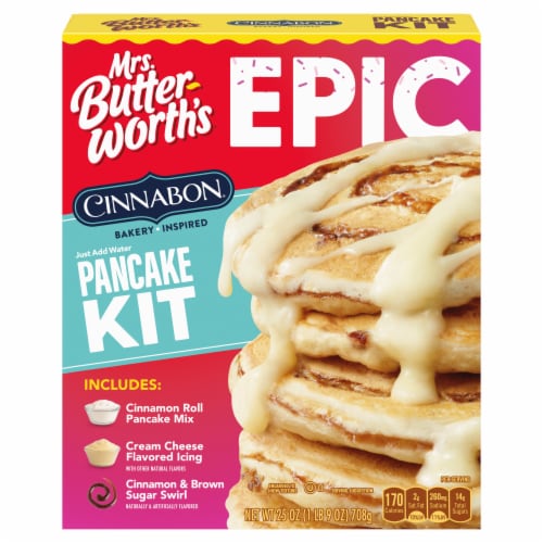 Mrs. Butterworth's® Epic Cinnabon® Bakery Inspired Pancake Kit Perspective: front