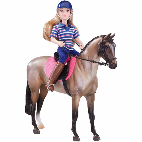 Breyer Freedom Series English Horse and Rider Doll Kids Toy Set and Accessories Perspective: front