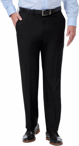 Haggar Men's Premium Comfort Classic Fit Dress Pants - Black Perspective: front