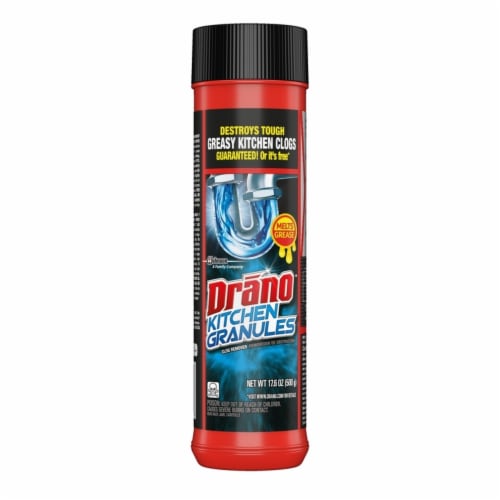 Drano Kitchen Granules, Odorless Scent, Canister, 1each 699028EA Perspective: front