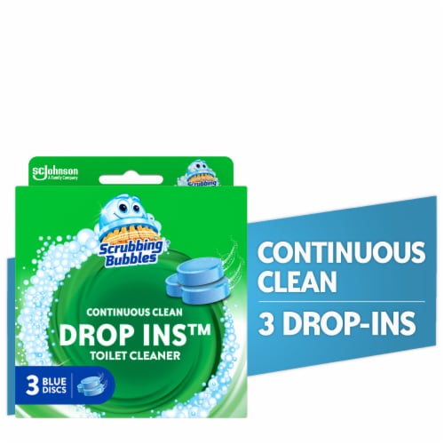 Scrubbing Bubbles Drop-Ins Continuous Clean Blue Discs Perspective: front