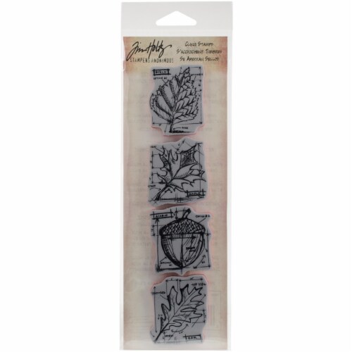 Tim Holtz Mini Blueprints Strip Cling Stamps 3 X10 -Autumn Perspective: front