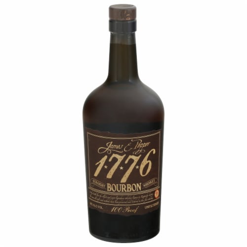 James E Pepper 100 Proof Bourbon Perspective: front