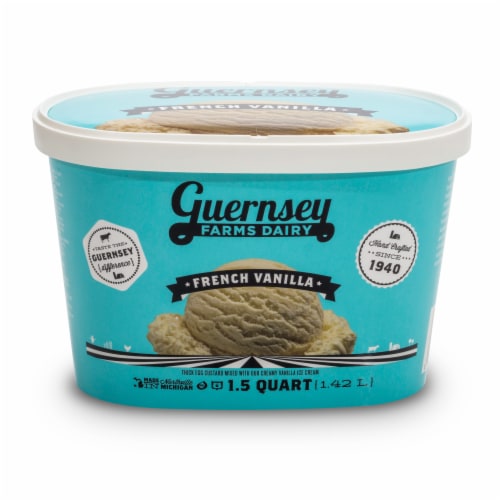 Guernsey Farms Dairy French Vanilla Ice Cream Tub Perspective: front