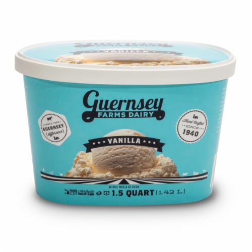 Guernsey Farms Dairy Vanilla Ice Cream Tub Perspective: front