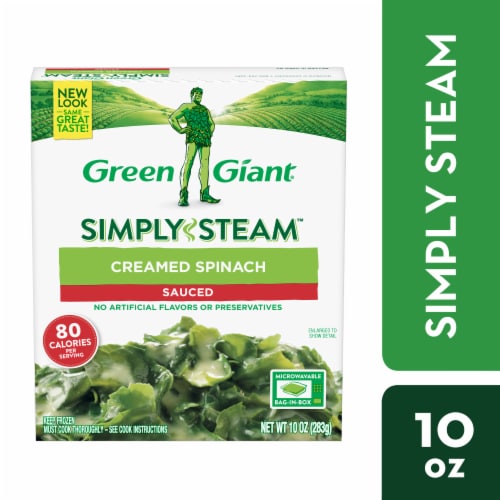 Green Giant Simply Steam Creamed Spinach Perspective: front