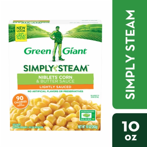Green Giant Simply Steam Niblets Corn & Butter Sauce Perspective: front