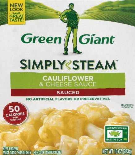 Green Giant Steamers Cauliflower & Cheese Sauce Frozen Vegetables Perspective: front