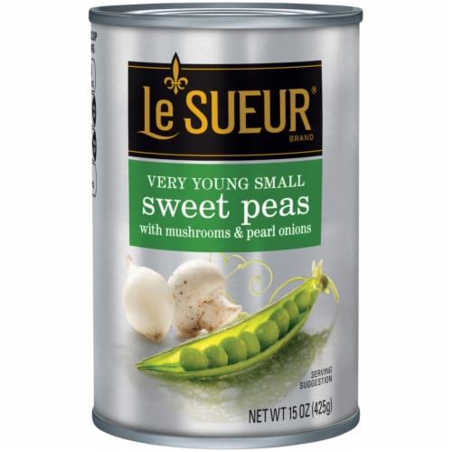 Le Sueur Very Young Small Sweet Peas with Mushrooms & Pearl Onions, Gluten-Free Perspective: front