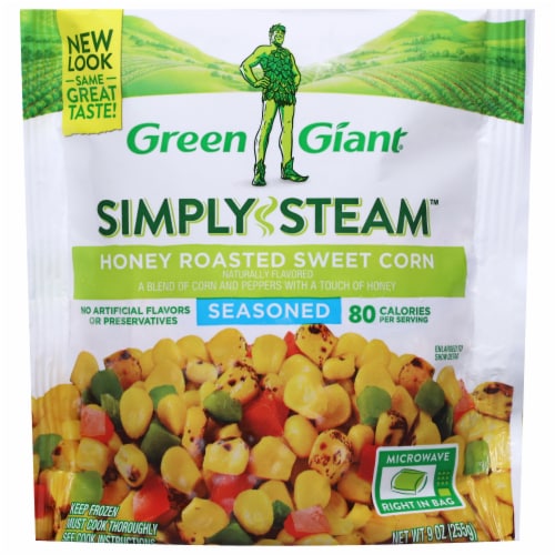 Green Giant® Simply Steam™ Frozen Seasoned Honey Roasted Sweet Corn Perspective: front