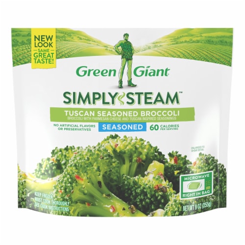 Green Giant Simply Steam Tuscan Seasoned Broccoli Perspective: front