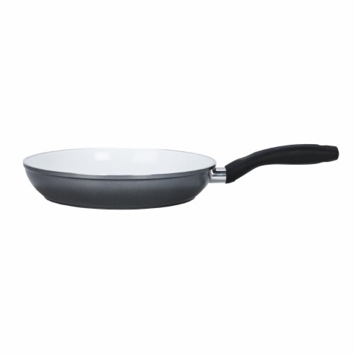 Ceracraft Ceramic Pan- 8 Induction Compatible (Chrome) Perspective: front