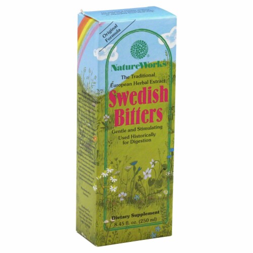 Nature Works Swedish Bitters Dietary Supplement Perspective: front