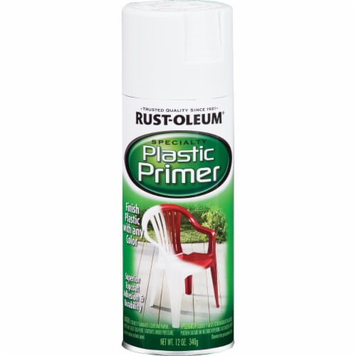 Rust-Oleum White 12 Oz. Plastic Spray Paint Primer 209460 Perspective: front