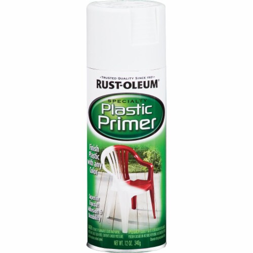 Rust-Oleum White 12 Oz. Plastic Spray Paint Primer 209460 Perspective: front