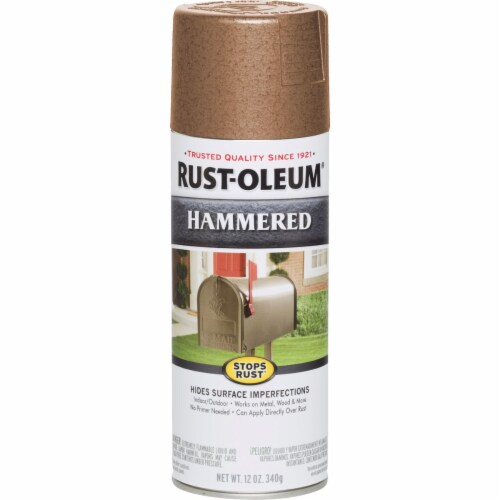Rust-Oleum® Stops Rust® Hammered Copper Spray Paint Perspective: front
