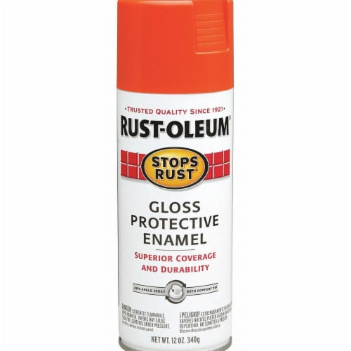 Rust-Oleum® Stops Rust® Spray Paint - Orange Perspective: front
