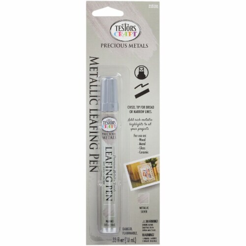 Testors® Craft Metallic Leafing Paint Pen - Silver Perspective: front