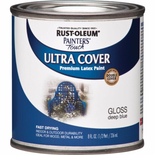 Painter's Touch Deep Blue Latex Paint 224423 Perspective: front