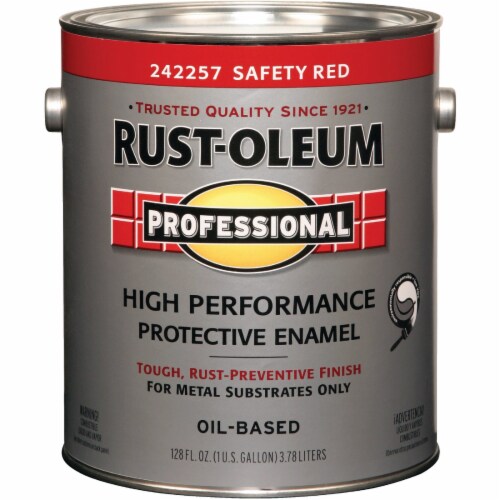 Rust-Oleum Gloss VOC for SCAQMD Professional Enamel, Safety Red, 1 Gal. 242257 Perspective: front