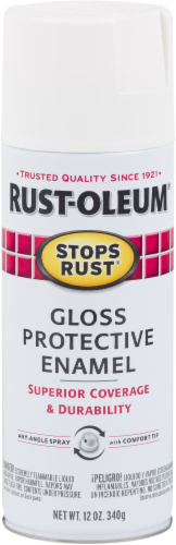 Rust-Oleum Stops Rust® Protective Enamel Gloss Spray Paint - Pure White Perspective: front