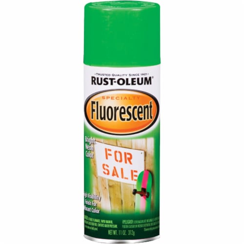 Rust-Oleum Fluorescent 11 Oz. Gloss Spray Paint, Fluorescent Green 1932830 Perspective: front