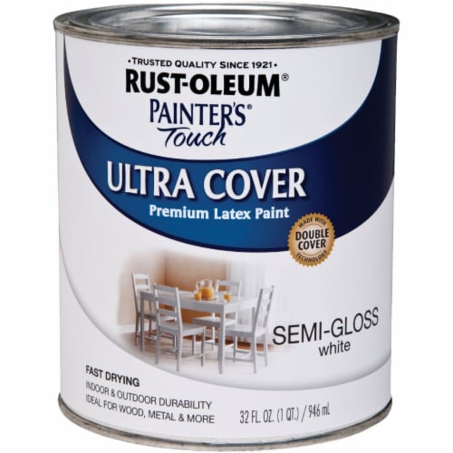 Rust-Oleum® Painter's Touch® Ultra Cover Semi-Gloss White Water-Based Paint,  1 qt - Kroger