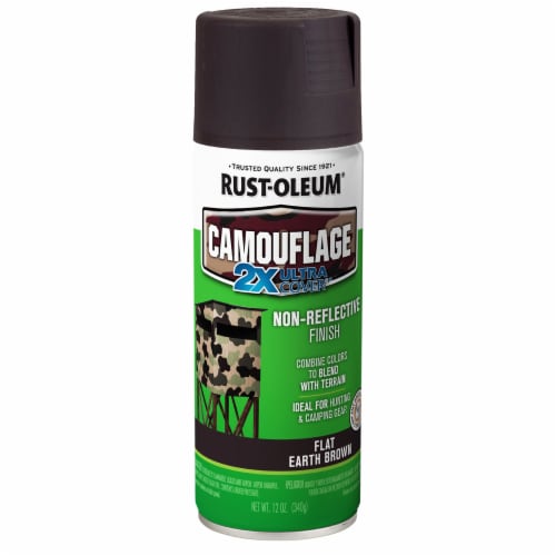 Rust-Oleum® Camouflage Spray Paint - Flat Earth Brown Perspective: front