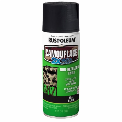 Rust-Oleum® Camouflage Spraiy Paint - Flat Black Perspective: front