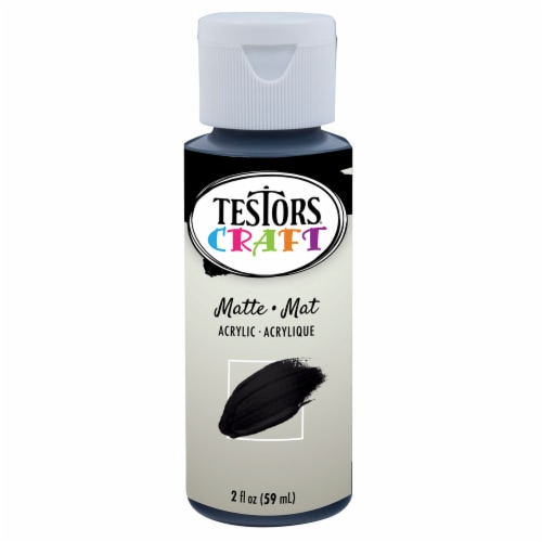 Testors® Craft Matte Acrylic Paint - Black Perspective: front