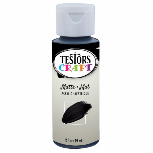 Testors® Craft Matte Acrylic Paint - Black Perspective: front