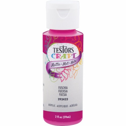 Testors Acrylic Matte Craft Paint - Fuschia, 2 fl oz - Smith's