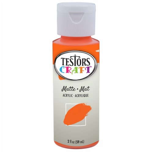 Testors® Craft Matte Acrylic Paint - Orange Perspective: front