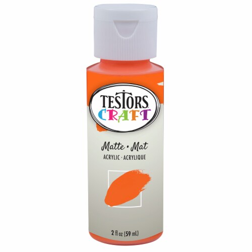 Testors® Craft Matte Acrylic Paint - Orange Perspective: front
