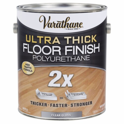 Varathane Transparent Gloss Clear Water-Based Acrylic Urethane Floor Finish 1 gal. - Total Perspective: front