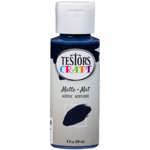 Testors® Craft Matte Acrylic Paint - Navy Blue Perspective: front