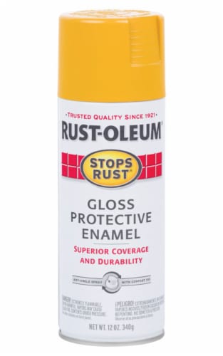 Rust-Oleum Stops Rust Gloss Tuscan Sun Protective Enamel Spray Paint 12 oz. - Total Qty: 6; Perspective: front