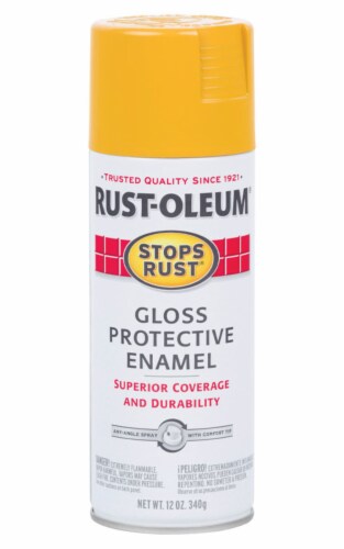 Rust-Oleum Stops Rust Gloss Tuscan Sun Protective Enamel Spray Paint 12 oz. - Total Qty: 6; Perspective: front