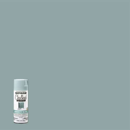 Rust-Oleum Chalked Ultra Matte Serenity Blue Oil-Based Acrylic Sprayable Chalk Paint 12 oz. - Perspective: front